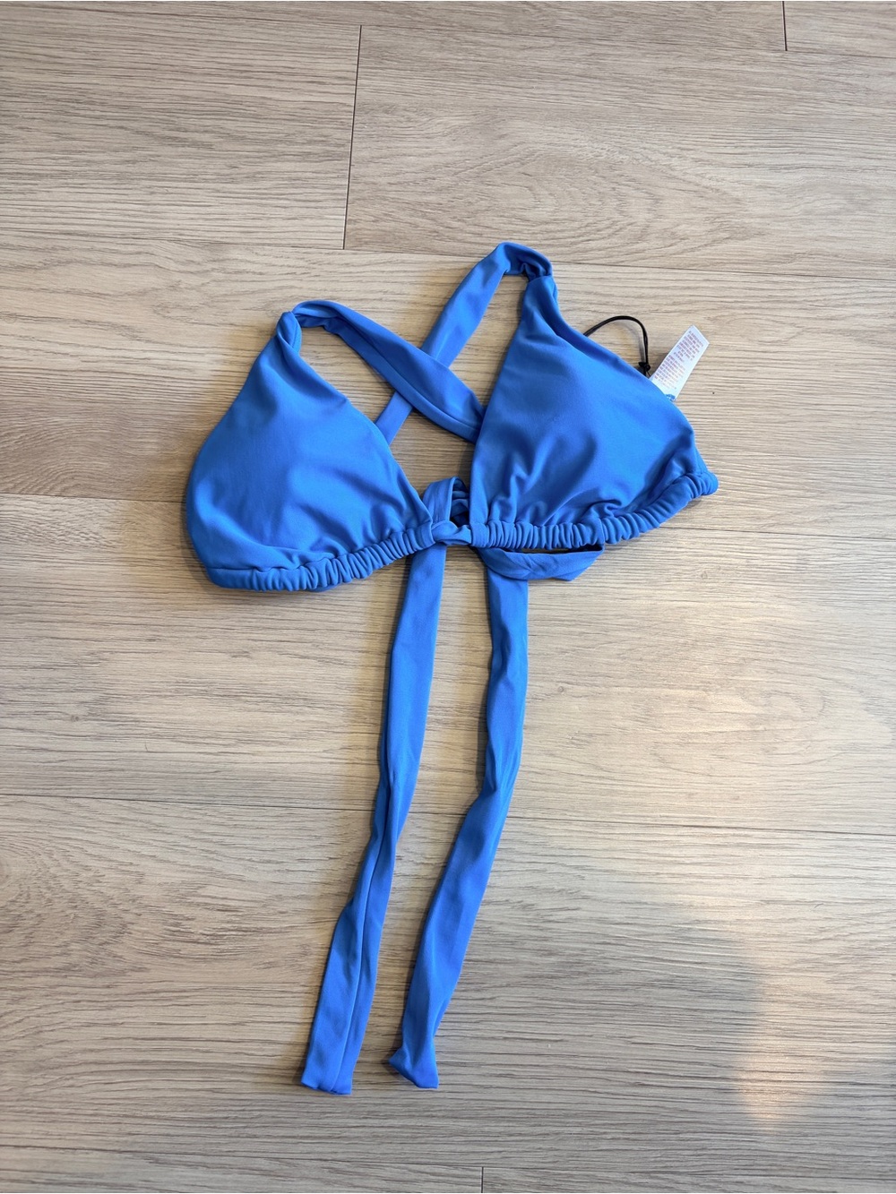 Shade & Shore Blue Wrap Bikini Top Size M 8-10 NWT